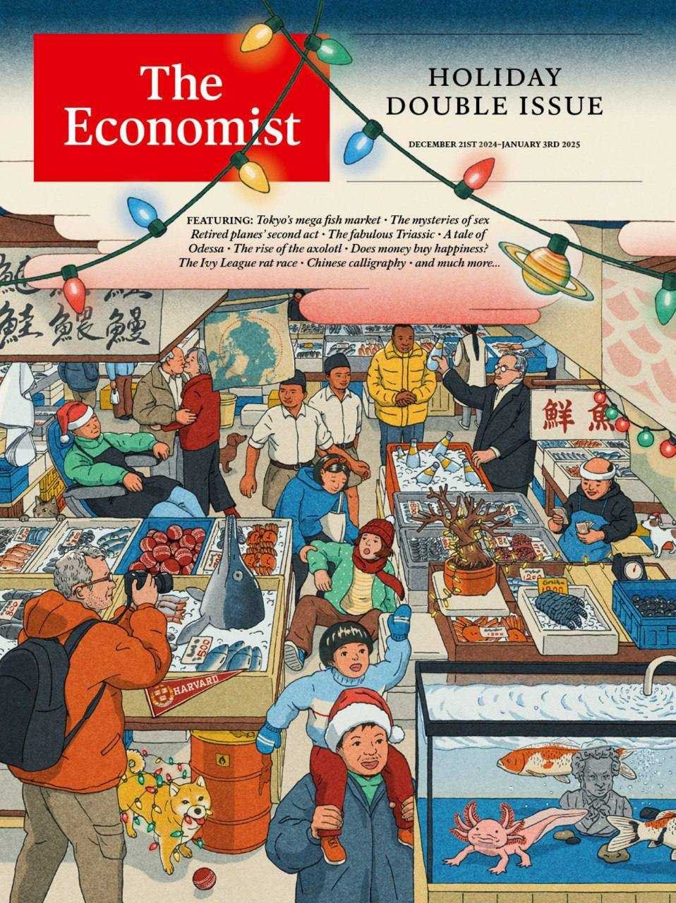 آیا دوج به ۱۰ دلار و بیت‌کوین به ۲۰۰ هزار دلار می‌رسد؟ رازهای پنهان جلد The Economist 2025!