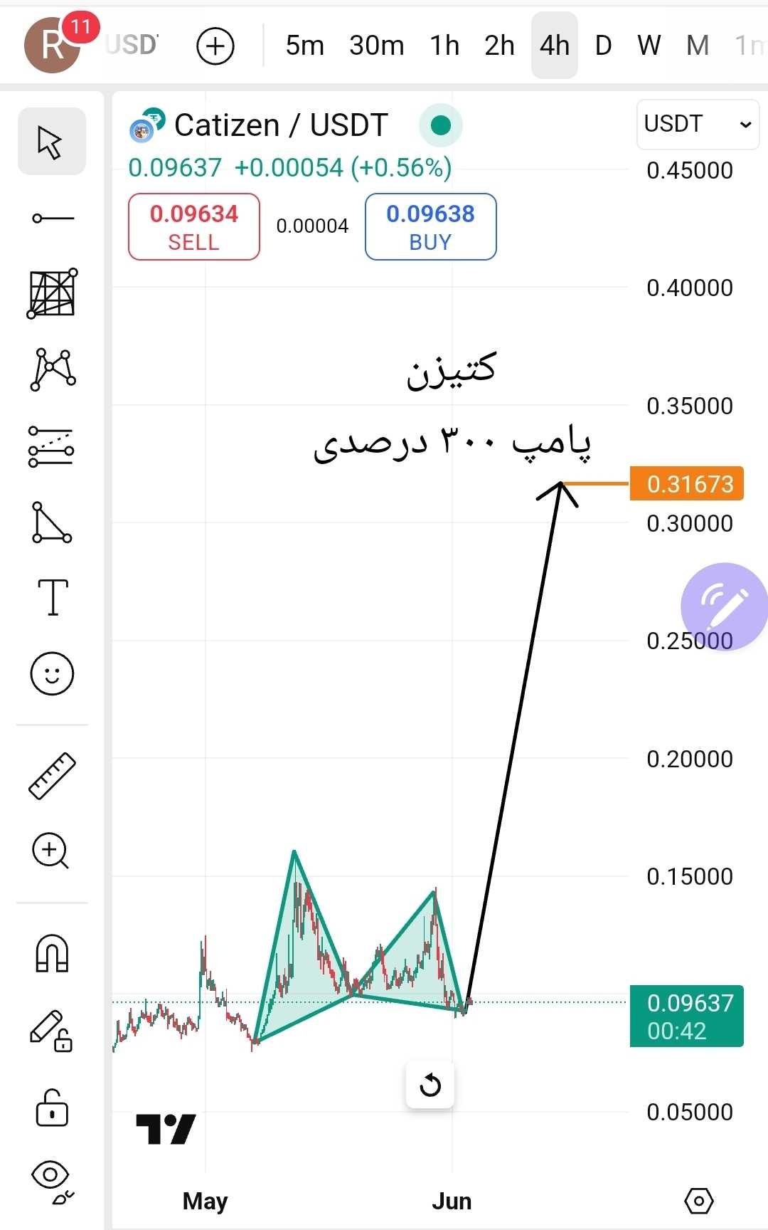 پامپ ۳۰۰ درصدی ارز کتیزن