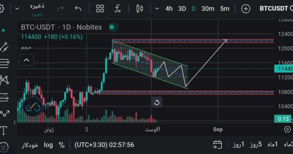 بیت کوین در تایم ۱ ماه