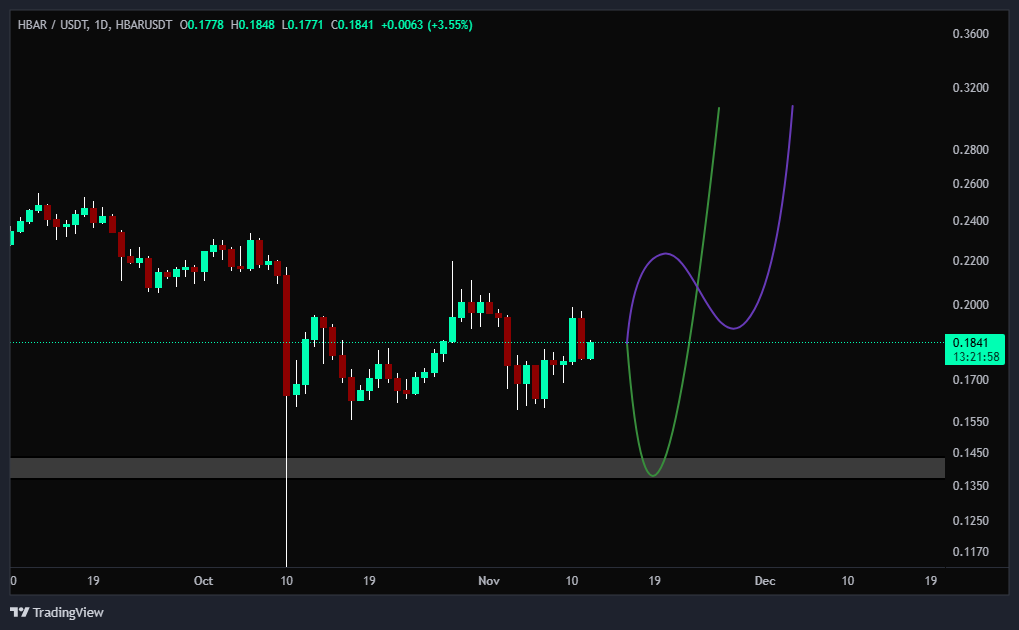 هدرا (HBAR) آماده رشد دوباره