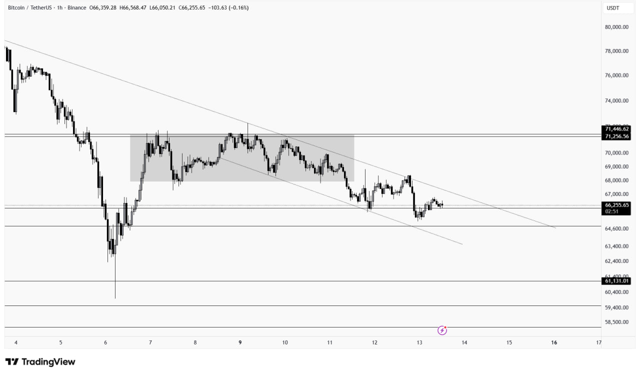 تحلیل فوری از بیت کوین (BTC) ، تایم فریک یک ساعته