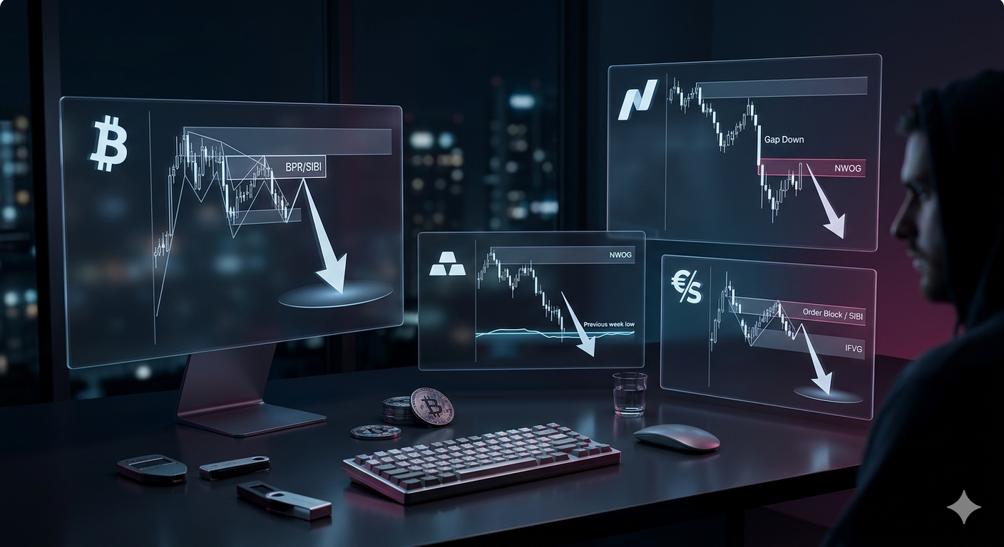 دیدگاه هفتگی بازار طلا، بیتکوین و دلار (بر اساس نقدینگی و ICT)