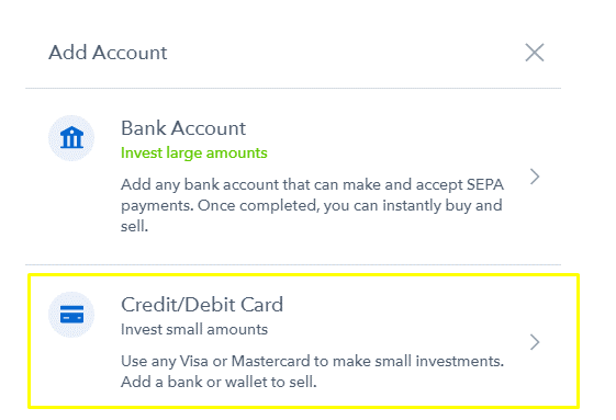 add acount on Coinbase.com