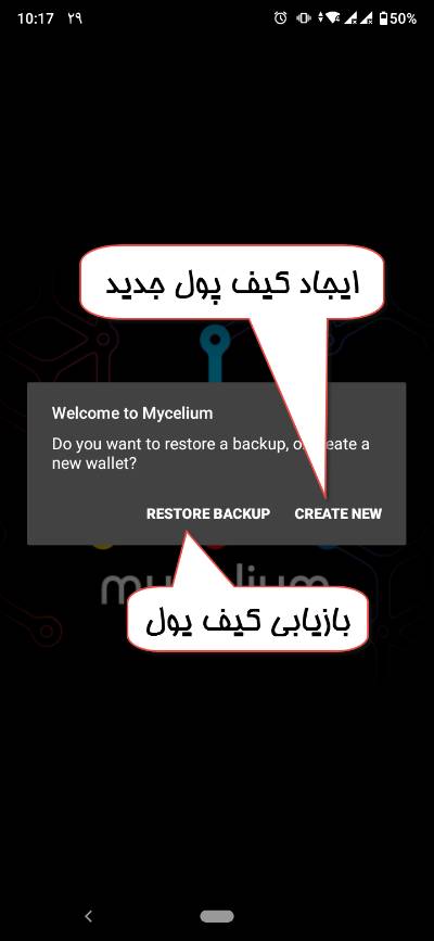 کیف پول mycelium