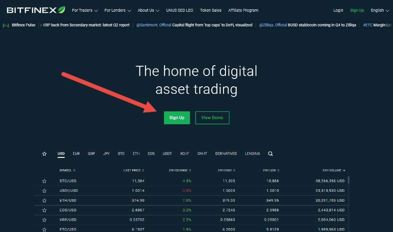 صرافی Bitfinex