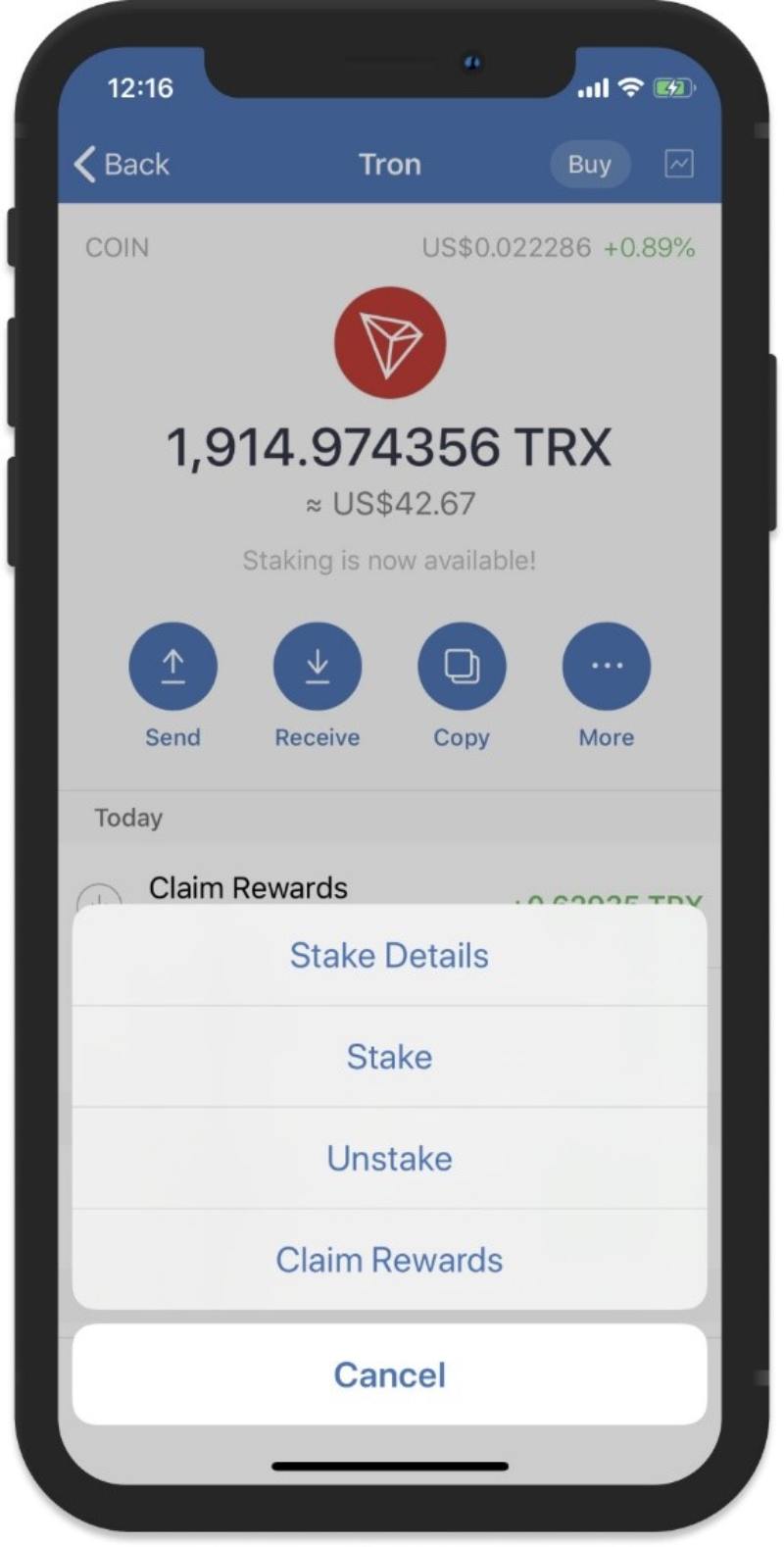 استیکینگ ترون در تراست والت