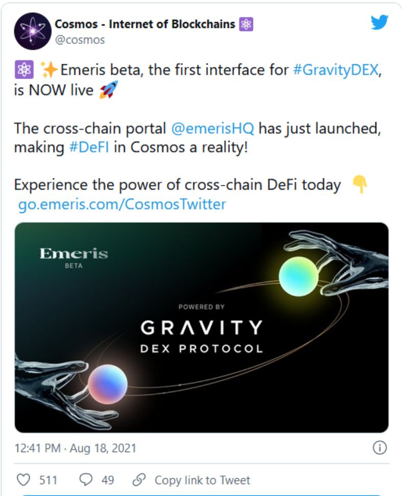 Cosmos-rallies-launching-cross-chain-bridge