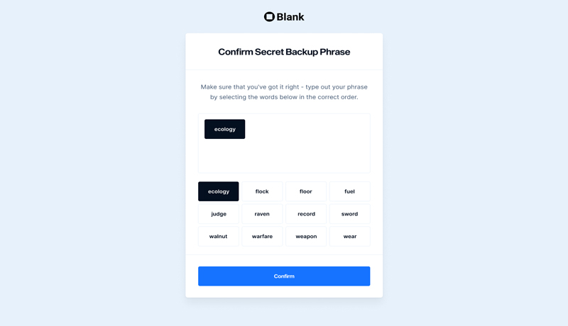 کیف پول Blank Wallet