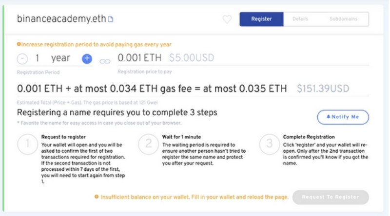 ارز دیجیتال ENS