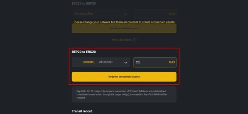 تبدیل توکن های BEP20 به ERC20