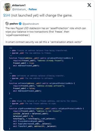 shi-stablecoin-will-be-game-changer-while-paypal-stablecoin-pyusd-is-not-shib-team-member