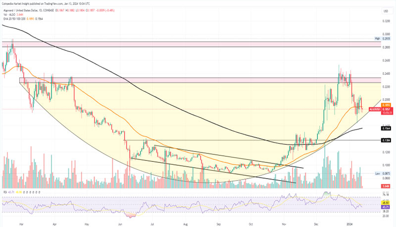تحلیل تکنیکال و پیش بینی قیمت الگوراند؛ آیا اصلاح قیمت شدید خواهد بود؟