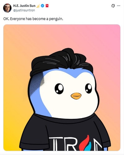 pengu-price-surge-justin-sun-pudgy-penguins