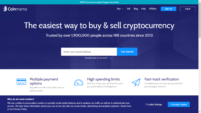 خرید بیت کوین از صرافی coinmama